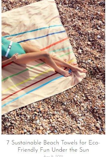 7 Sustainable Beach Towels For Eco-Friendly Fun Under The Sun by sustainably-chic