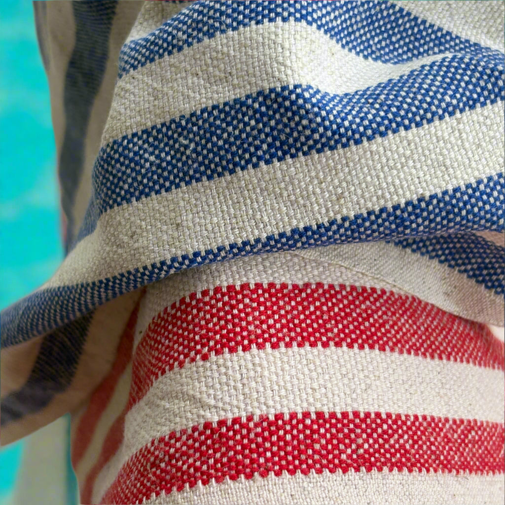 Turkish towels in red and blue