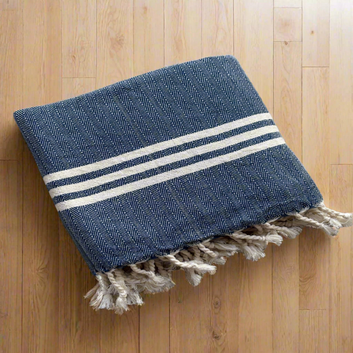 navy blue Turkish towel