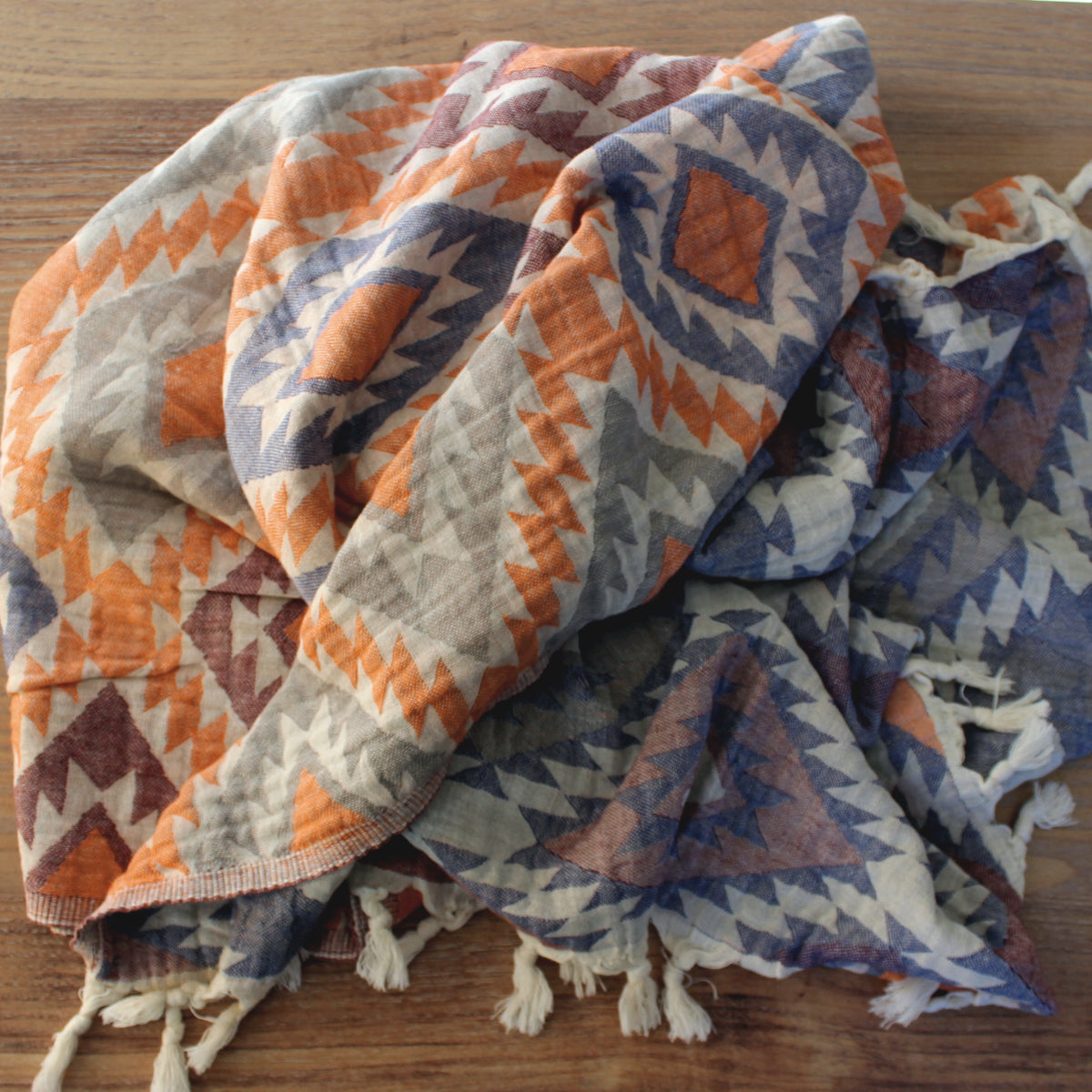 Orange reversible Turkish Towel