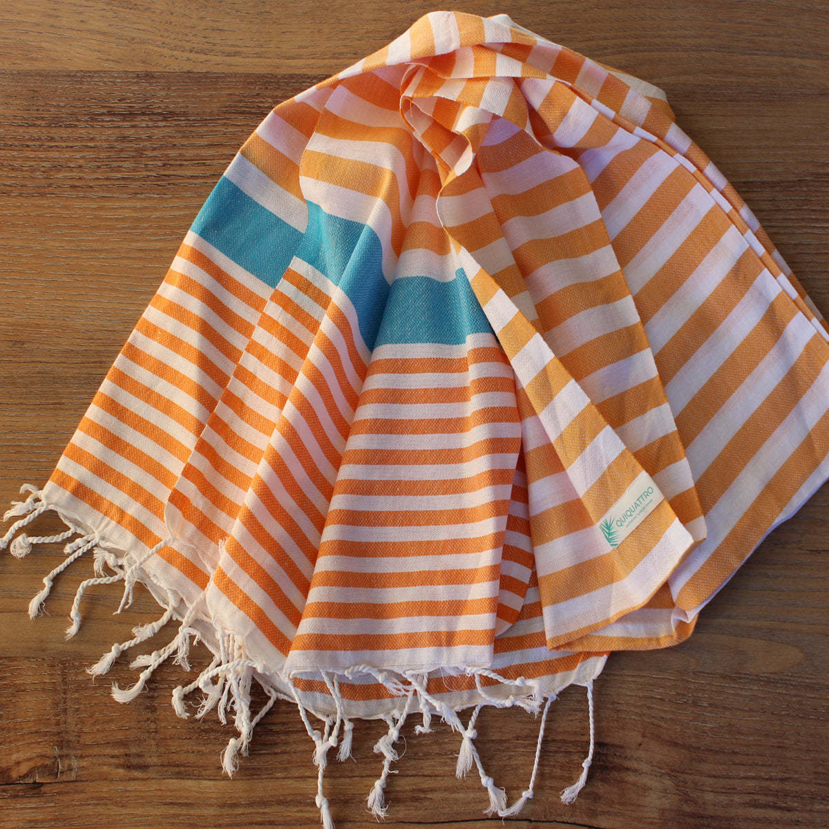 pool towel in orange color