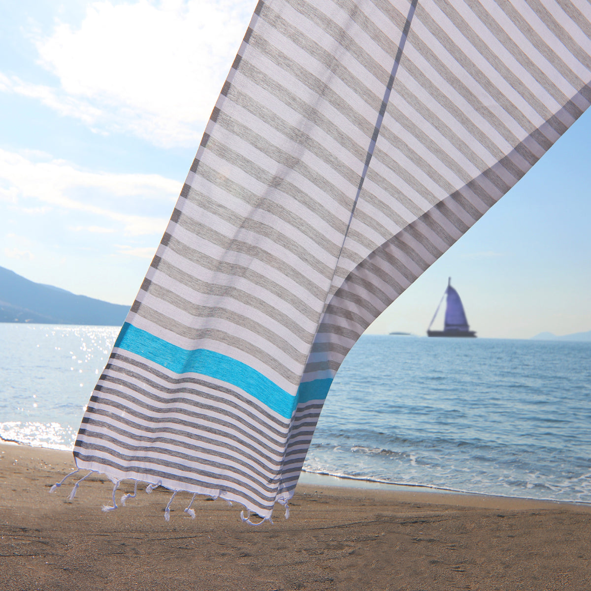 Grey Turkish Fouta towels