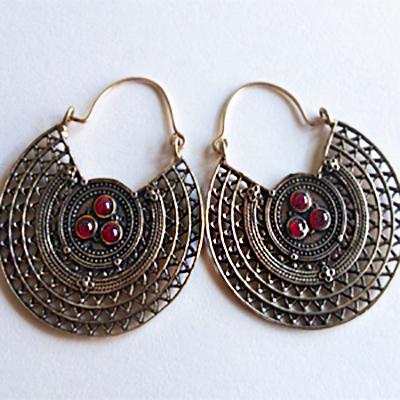 Garnet-Bronze-Earrings
