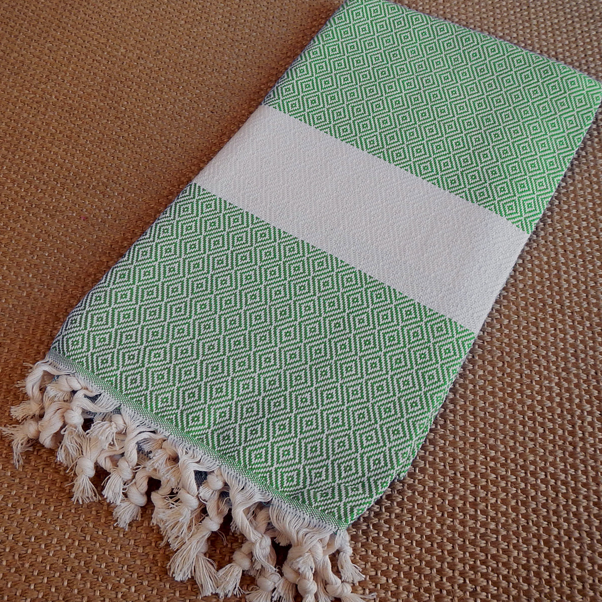 Green pool towel  100% cotton