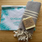 gray turkish hand towel