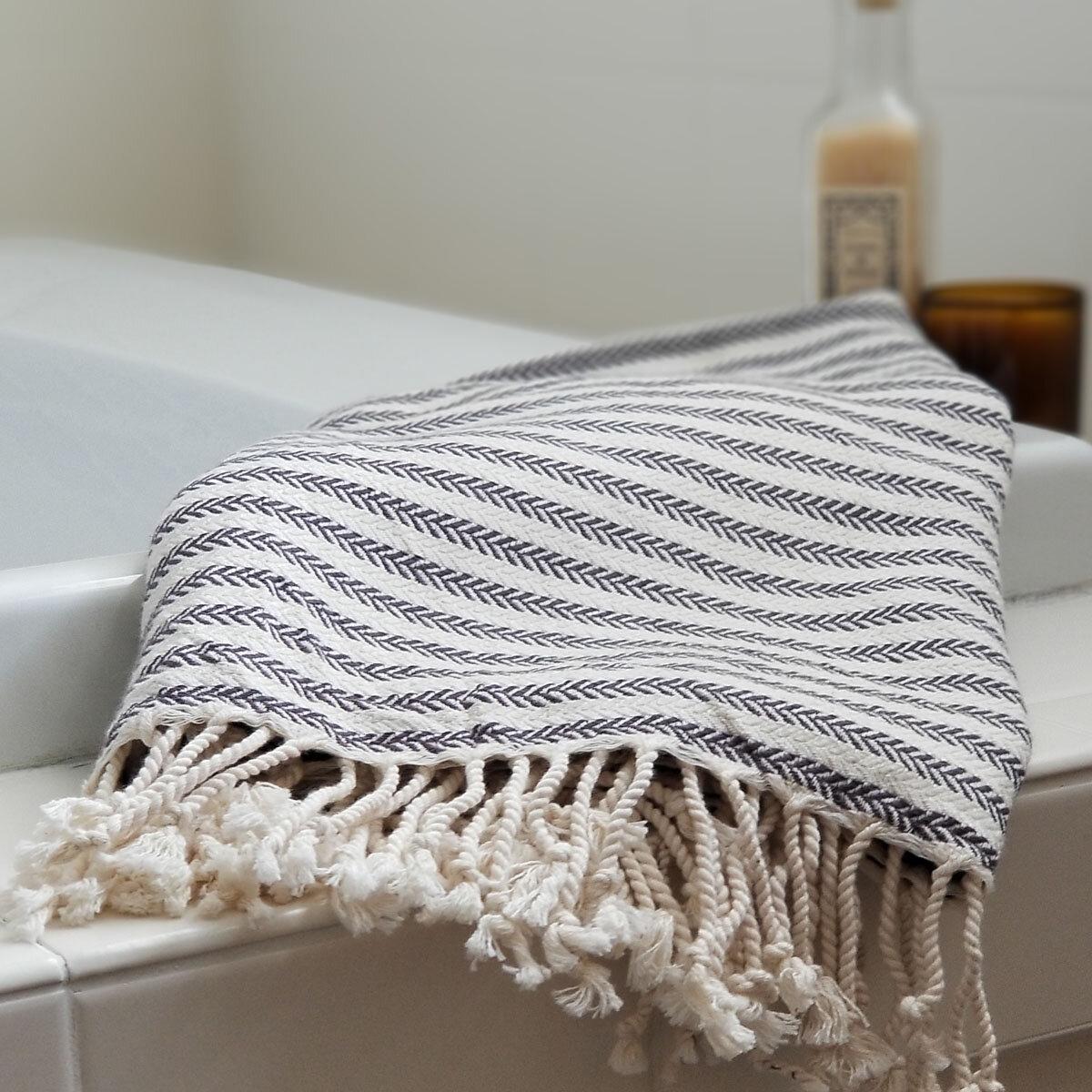 black and white turkish towel