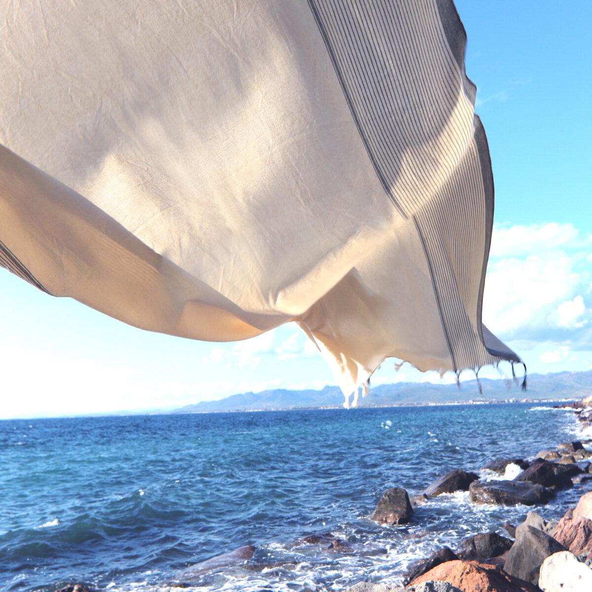 cream color turkish towel