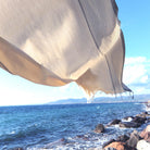 cream color turkish towel