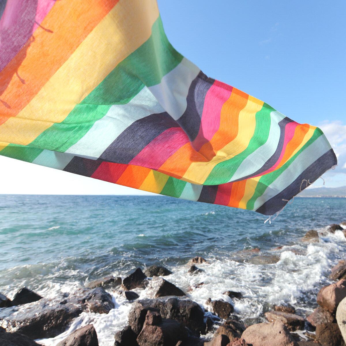 Under the rainbow turkish towel