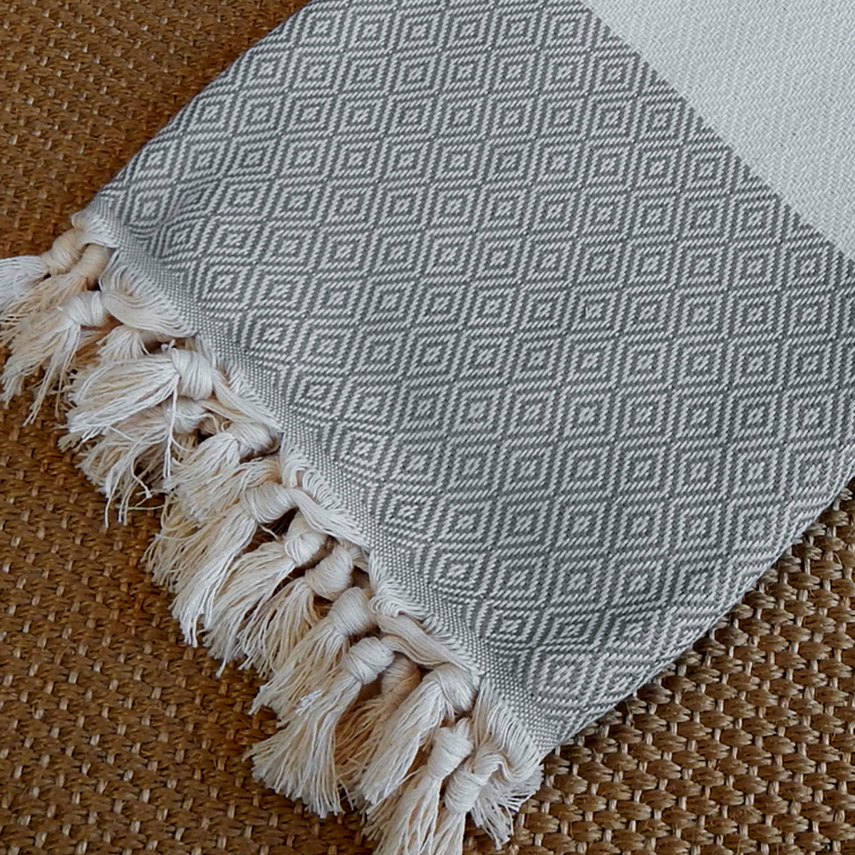 Grey Turkish beach towel