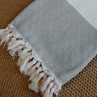 Grey Turkish beach towel