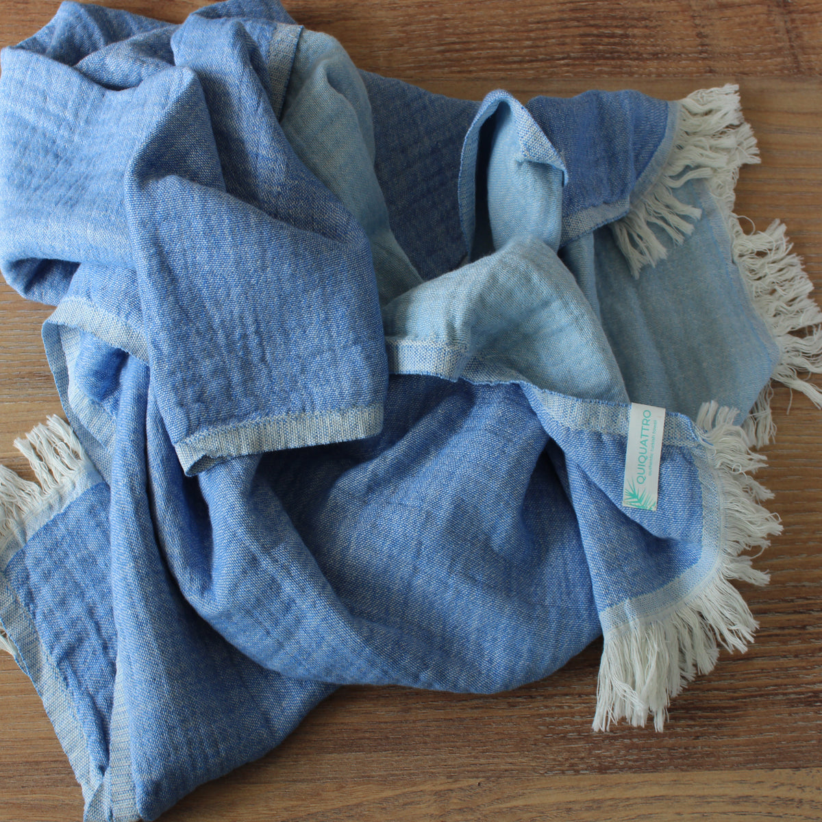 oversized natural cotton muslin towel