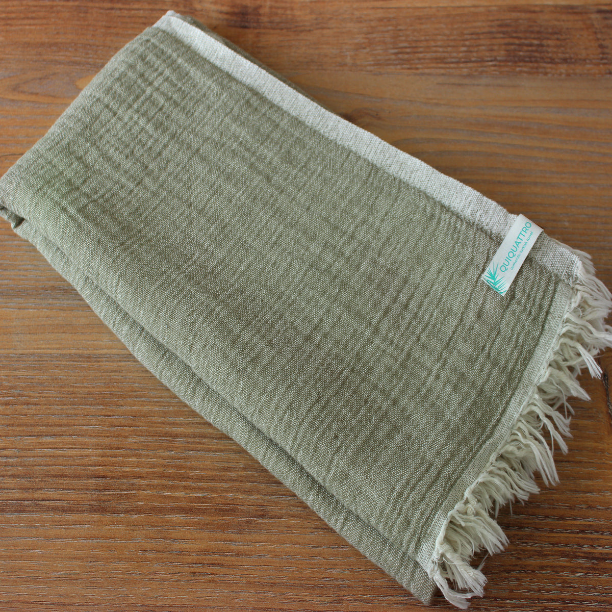 sage green baby towel