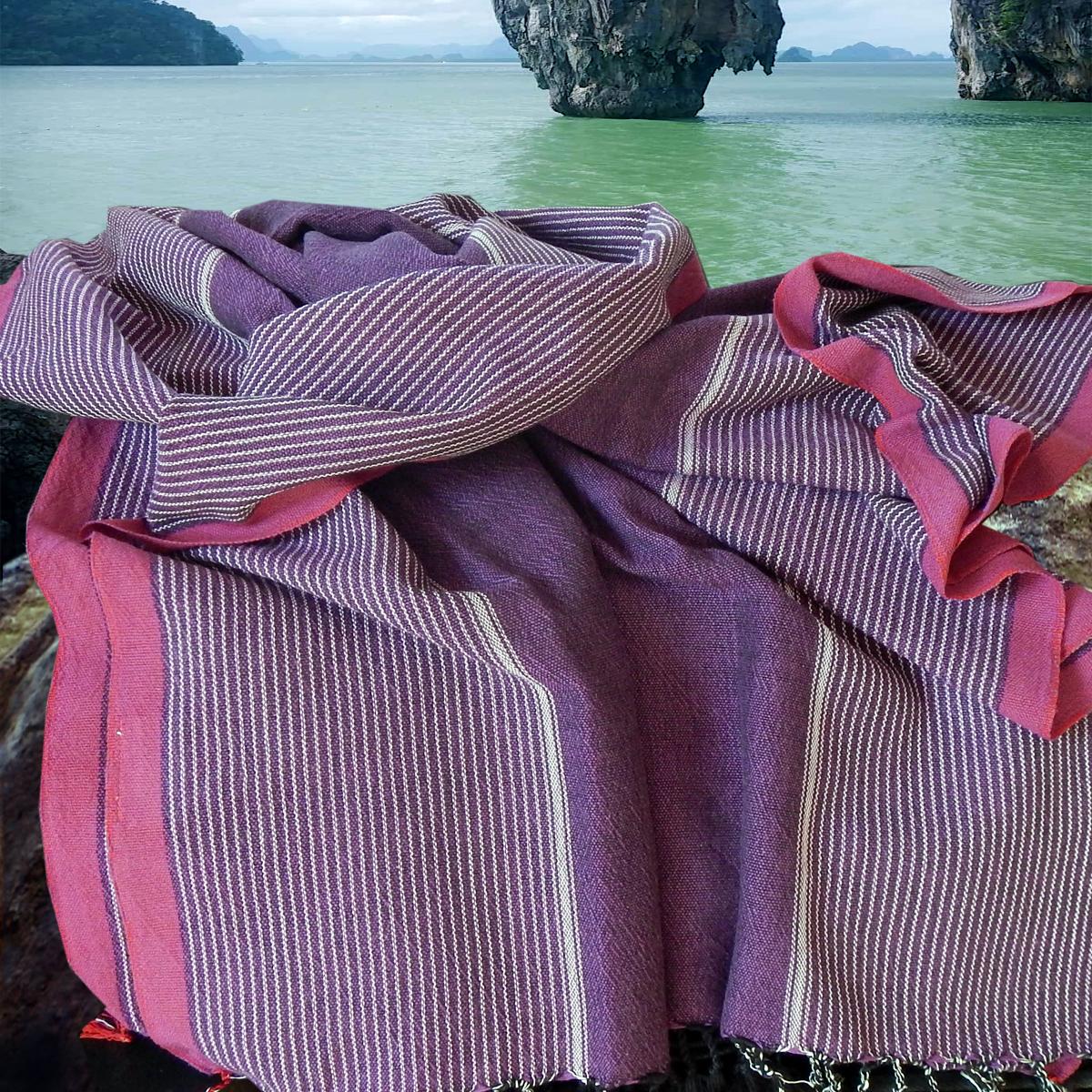 purple turkish towel