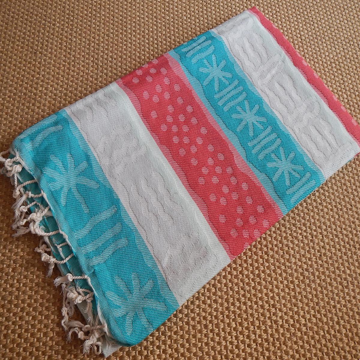 coral color Turkish Towel