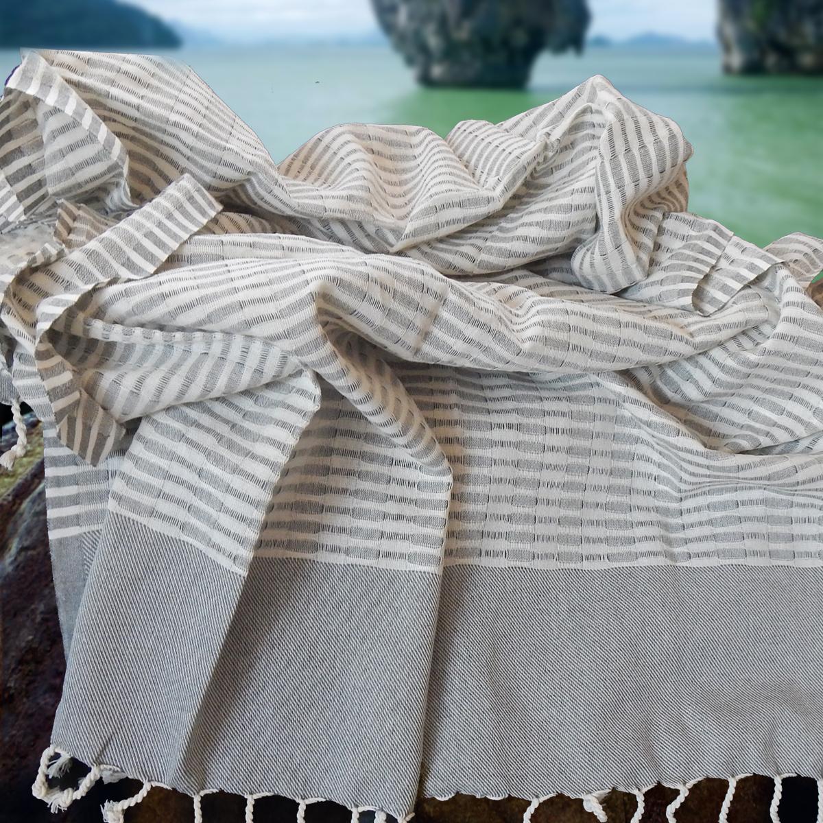 gray turkish towel