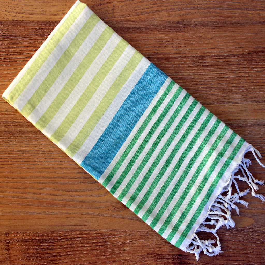 Oversized Turkish Towel in green color