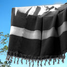 Black and white Turkish towel