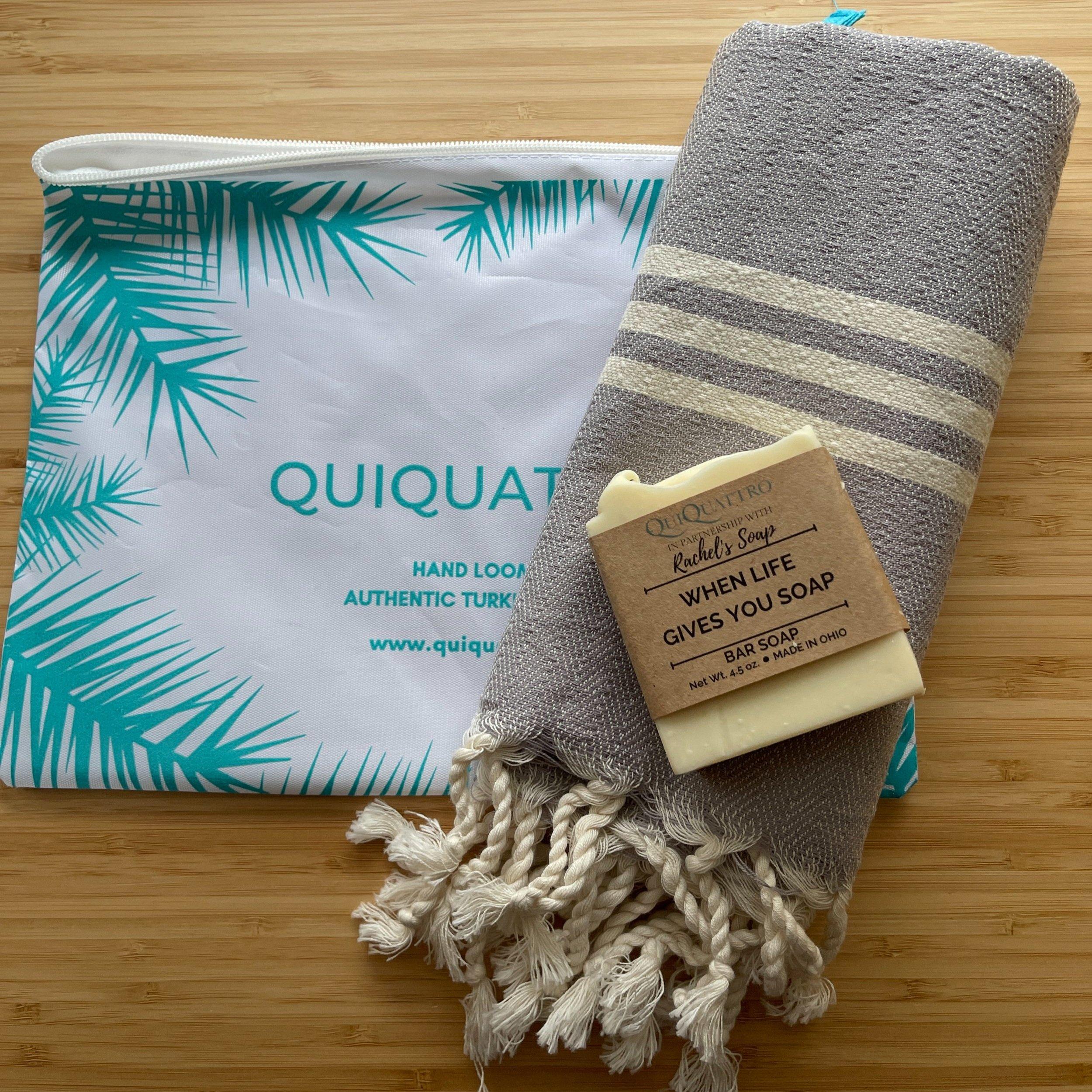 Gift Set from QuiQuattro - Turkish towel hand towel and a soap