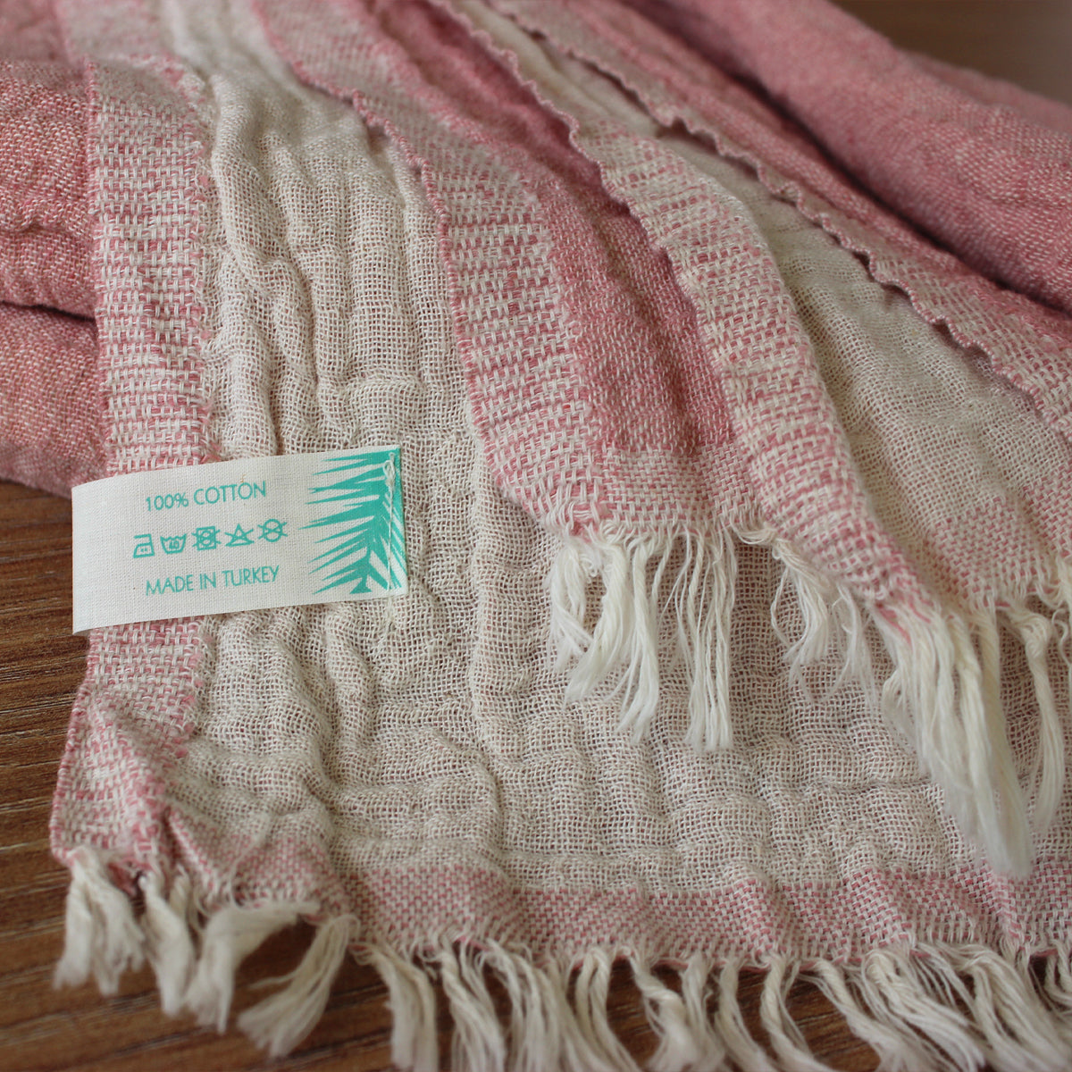 pink natural cotton baby towel