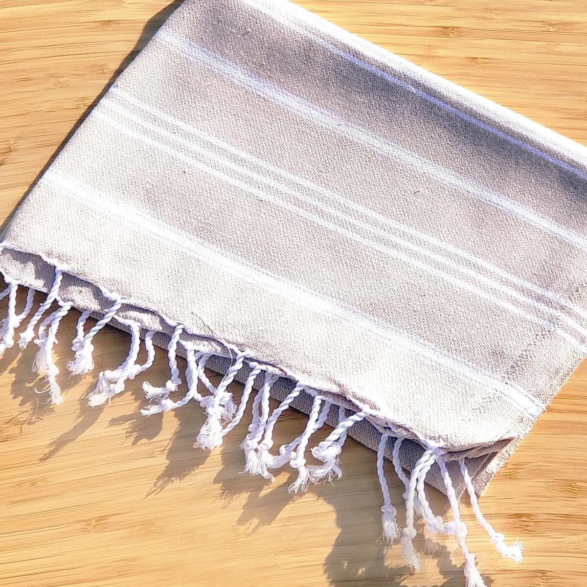 beige traditional turkish towel