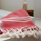 Red Turkish Bath towel