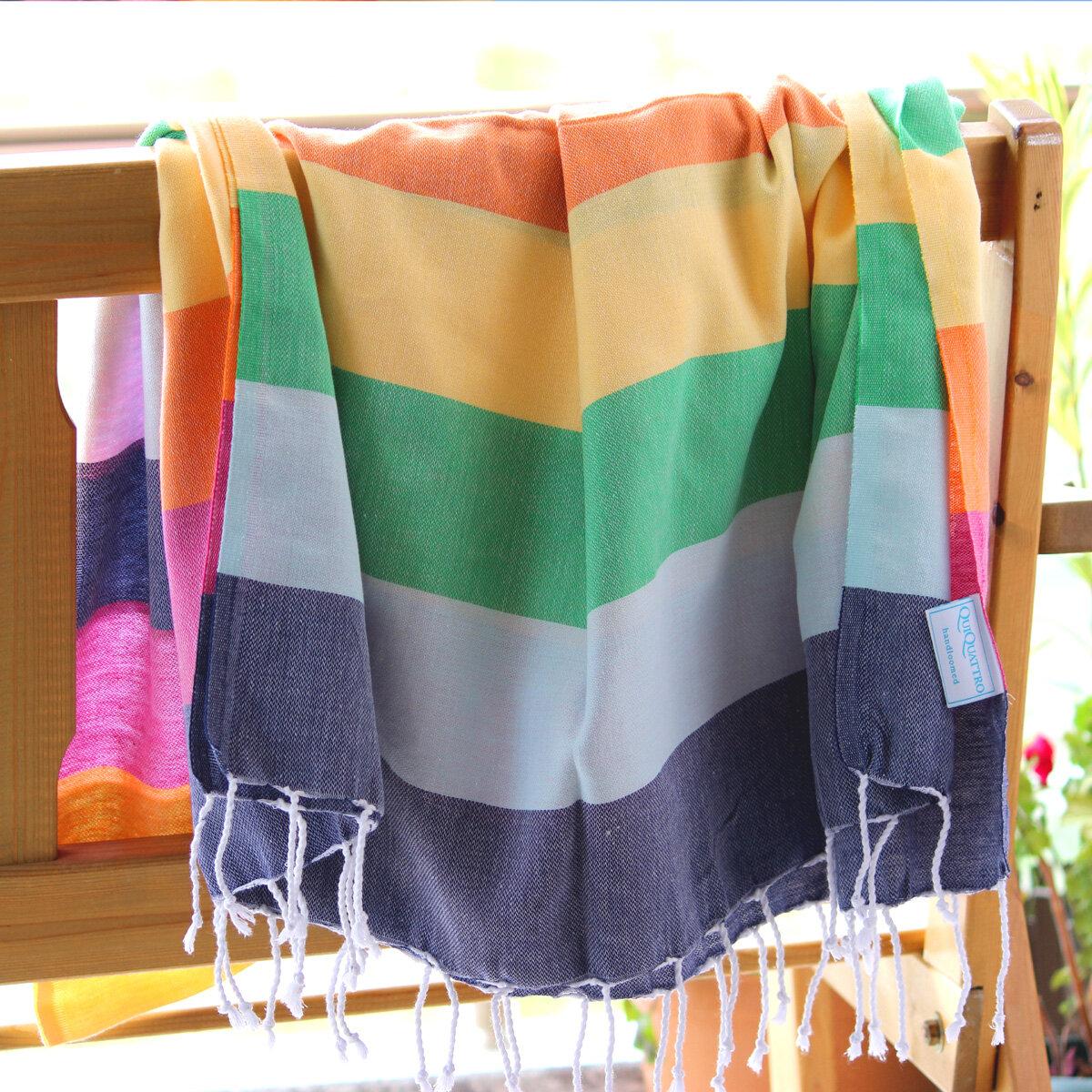 rainbow turkish towel light weight