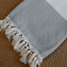 Grey Turkish beach towel
