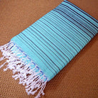 Best seller Turkish towel 100% cotton in blue color