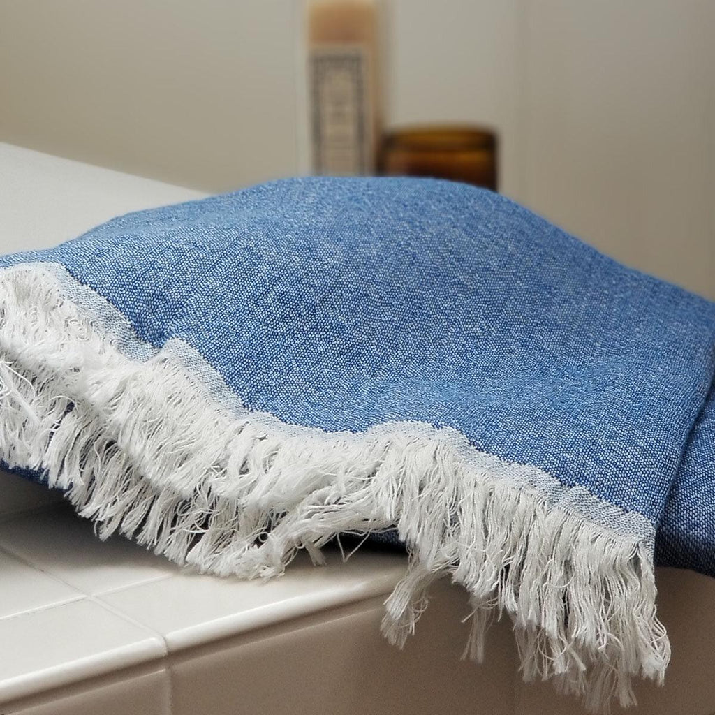 double sided muslin oversized bath towel for babyblue towel