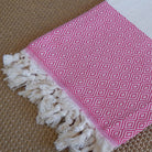 Pink cotton Turkish towel