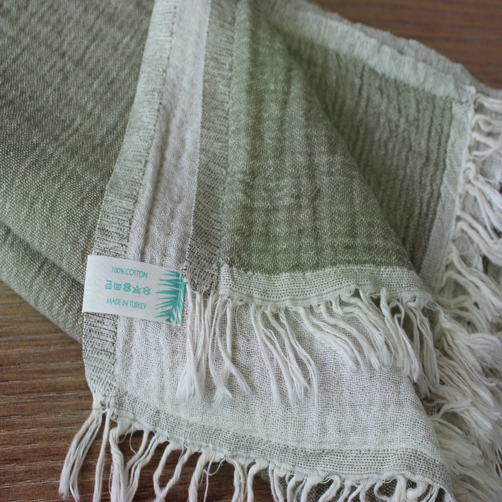 green baby towel