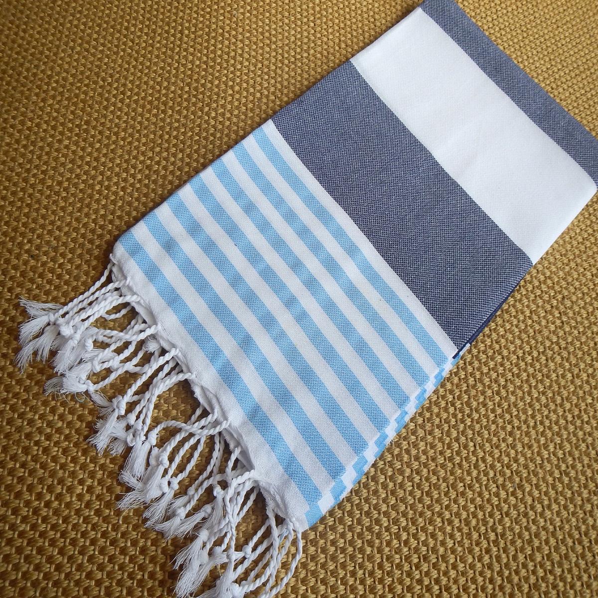 blue turkish towel