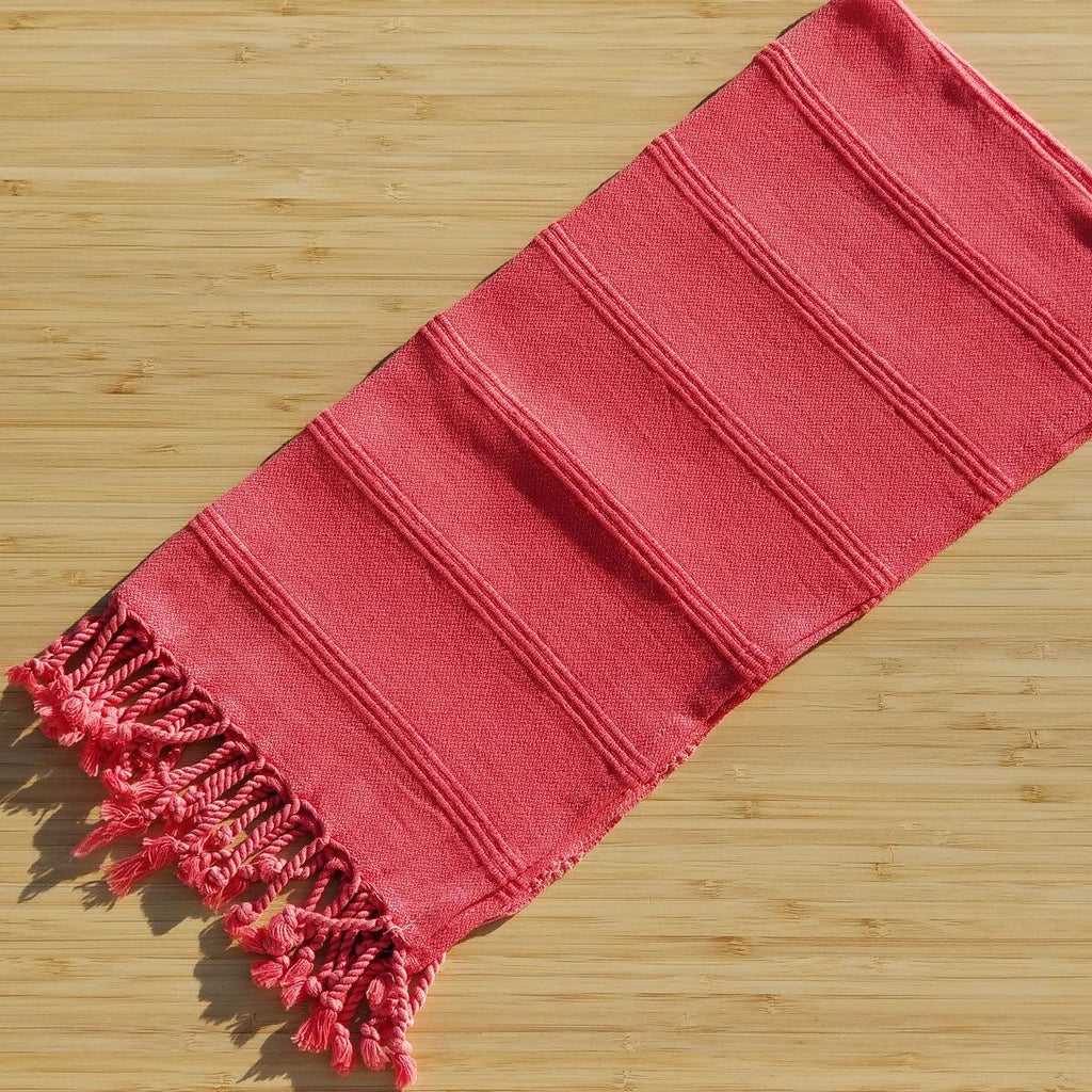red traditional turkish towel